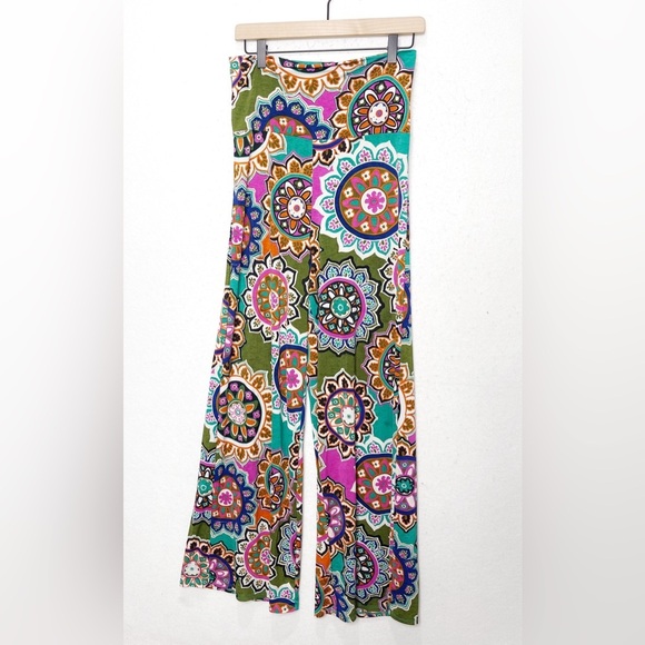 Junky Closet Pants - Junky Closet Size 1X Bohemian Palazzo Pants Colorful Mandalas Lounge Boho Hippie